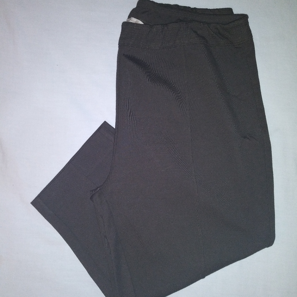 🆕Soft Surroundings | Olive Green Cropped Lounge Pants Size Large Petite